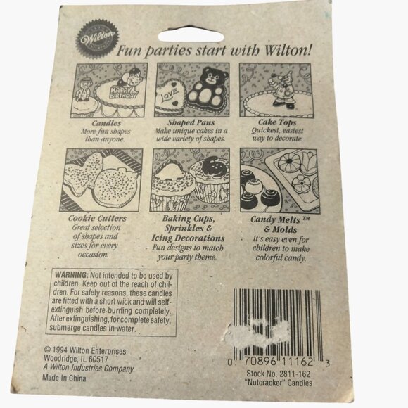 Wilton Nutcracker Handpainted Candle Cake Decorations Christmas 1994  Vintage  4 - Picture 8 of 10